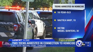 Two teens arrested in connection to homicide