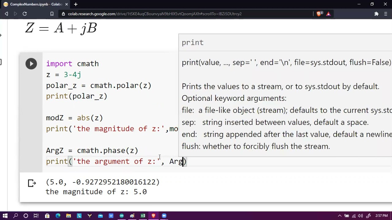 Complex Numbers In Python YouTube Complex Numbers In Python YouTube