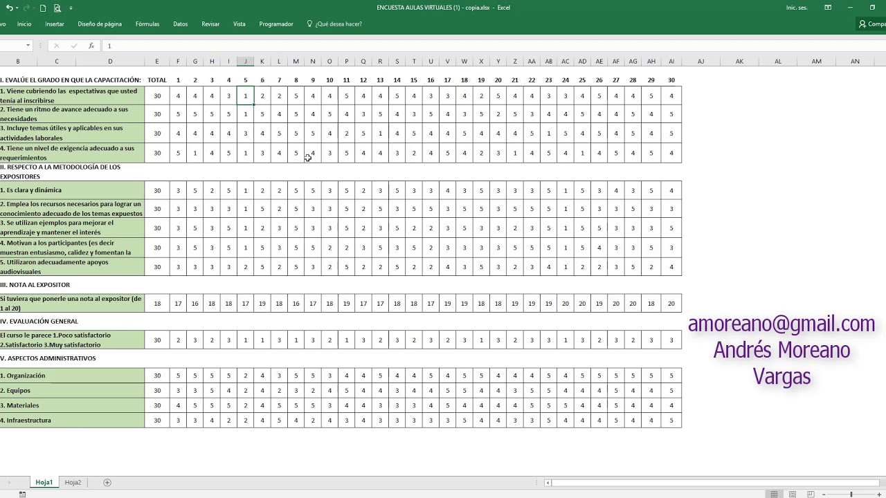 Que fácil ¡¡¡ procesar una encuesta con Excel - YouTube