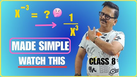 Negative Exponents & Power of a Power Finally Explained|Class 8 Math Made Simple