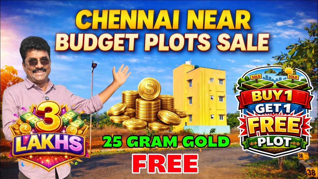 25 கிராம் தங்கம் இலவசம் 🎉 இடம் வாங்கினால் இடம் இலவசம் | Low Budget Plots Sale Oragadam Chennai