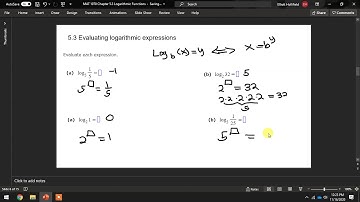 MA 1070 Video Lecture Chapter 5.3 Logarithmic Functions