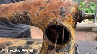 Restoration old sewing machine in deep mud   Restore old sewing tools   Valentine gift for wife