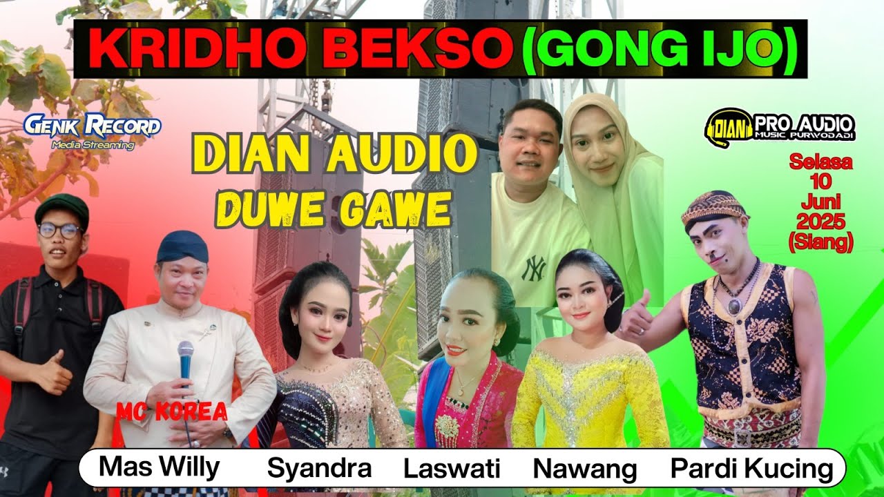 🔴#live DIAN AUDIO DUEGAWE | KRIDHO BEKSO (GONG IJO) | GENK RECORD | Genengadal, 10 Juni 2025 (Siang)