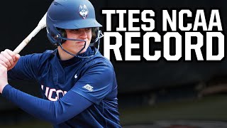 UCONN softball star ties NCAA record with FOUR home runs | Things You Missed Uconn Softball Stats