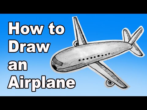 How to Draw an Airplane Easy step by step for Kids - YouTube