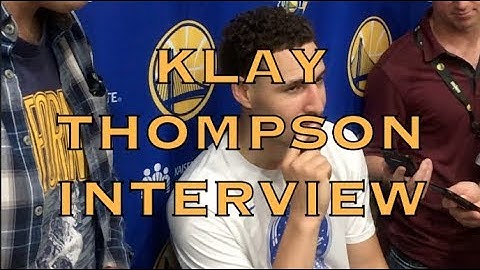 Entire KLAY THOMPSON interview from practice: "I hate cameras" + more