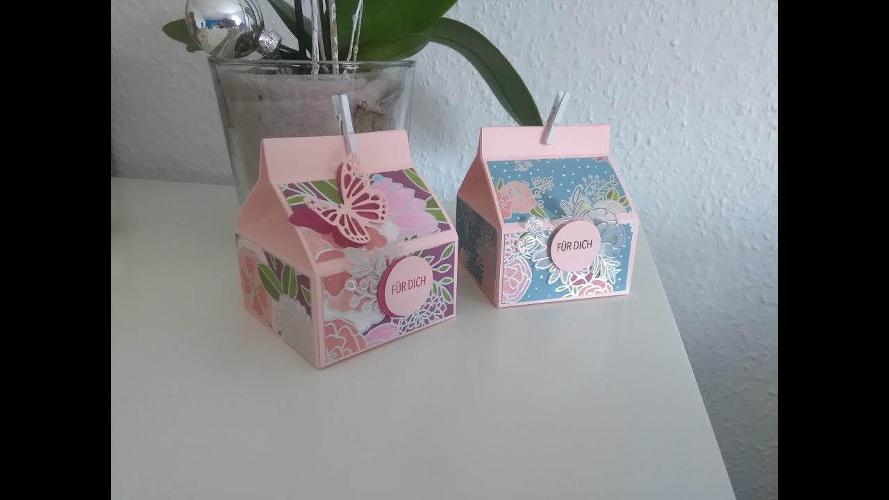 Tutorial: Anleitung für einen Milchkarton mit Produkten von Stampin up