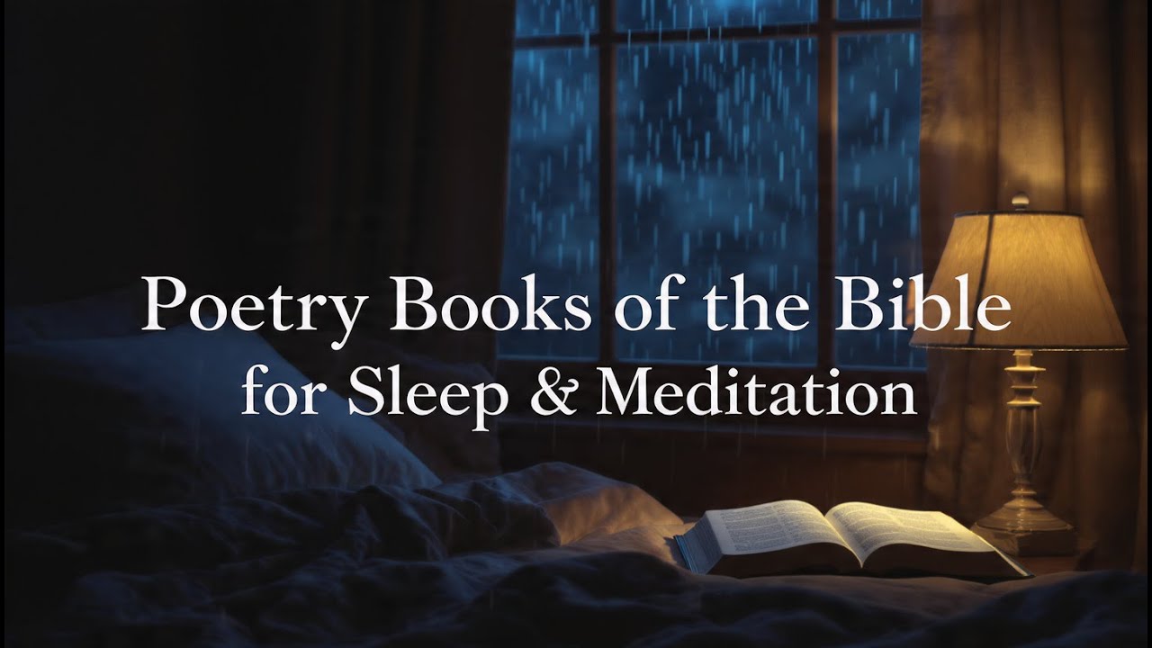 Poetry Books of the Bible for Sleep & Meditation | Calming Bible Reading with Soft Rain for Rest