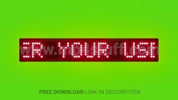 Please Enter Your Username Scrolling Red Dot Matrix LED Text Animation on Green Screen Seamless Loop