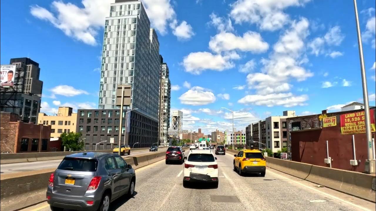4K Drive Driving Thru New York City NYC Borough Queens Bronx Yonkers