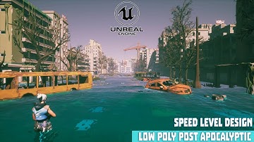 Unreal Engine 5 | Apocalyptic City [ Speed Level Design ] Low Poly Asset