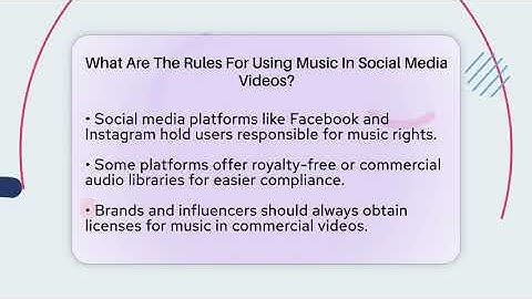 What Are The Rules For Using Music In Social Media Videos? - Everyday-Networking