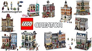 Lego Creator Modular Buildings Compilation of all Sets 2009-2018 - Lego Speed Build Review