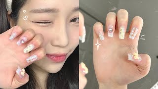 let's do easy & affordable pinterest nails at home ૮꒰ ˶• ༝ •˶꒱ა ♡ nail therapy ep. 13