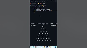 Pyramid Shape | Triangle Star pattern in JavaScript