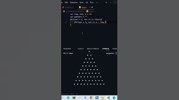 Pyramid Shape | Triangle Star pattern in JavaScript