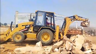 stone loading JCB in trolley#JCB 3DX #harvester #farmingvideo #