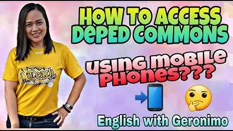 HOW TO ACCESS DEPED COMMONS using mobile phone