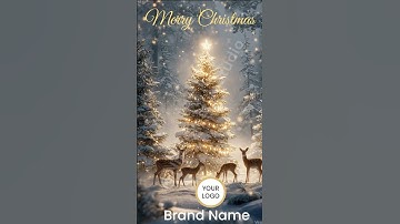 Enchanted Winter Forest Christmas Animation ✨ | Magical Deer & Tree Cinematic Video