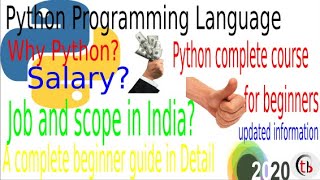 Python Programming Language complete beginner course|Salary in India|Job scope|Why Python|In Hindi