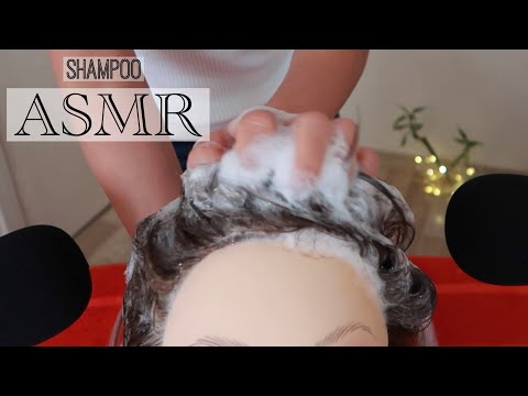 【ASMR】Washing Hair/ Shampoo Head Massage For Sleep And Relaxation (No talking/binaural)