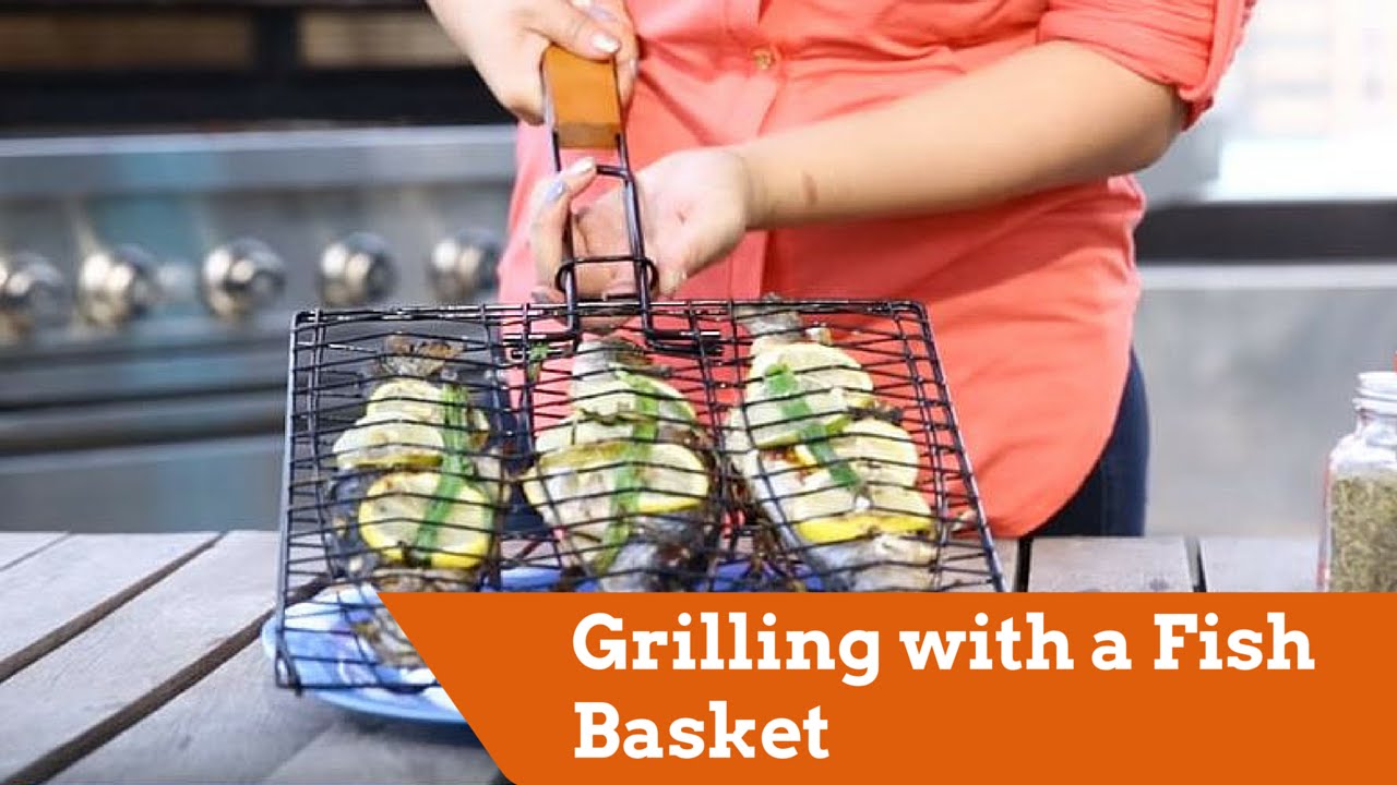 Grilling with a Fish Basket 