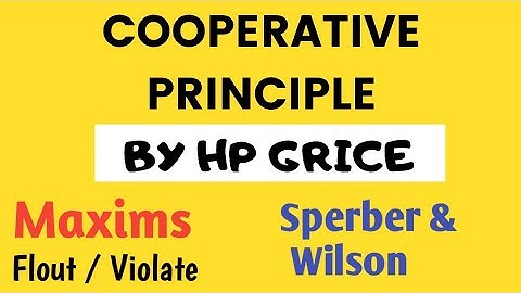 Cooperative principle in linguistics | Pragmatics | by HP Grice