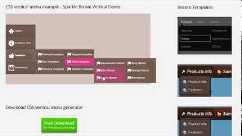 CSS vertical menu - CSS3 effect for dropdown appearance!