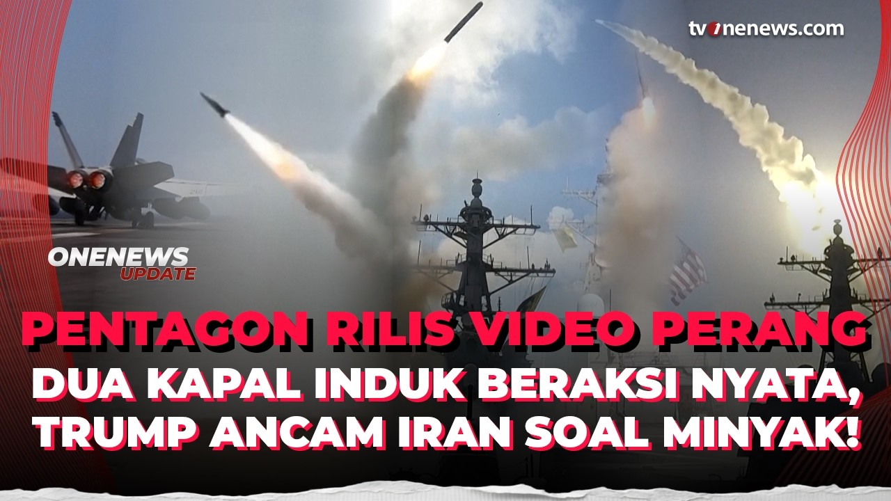 Perdana! AS Rilis Rekaman Kapal Induk Beraksi di Operasi Epic Fury Lawan Iran! | OneNews Update