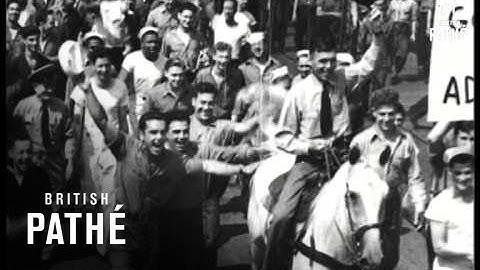 Us Celebrates Japanese Surrender (1945)