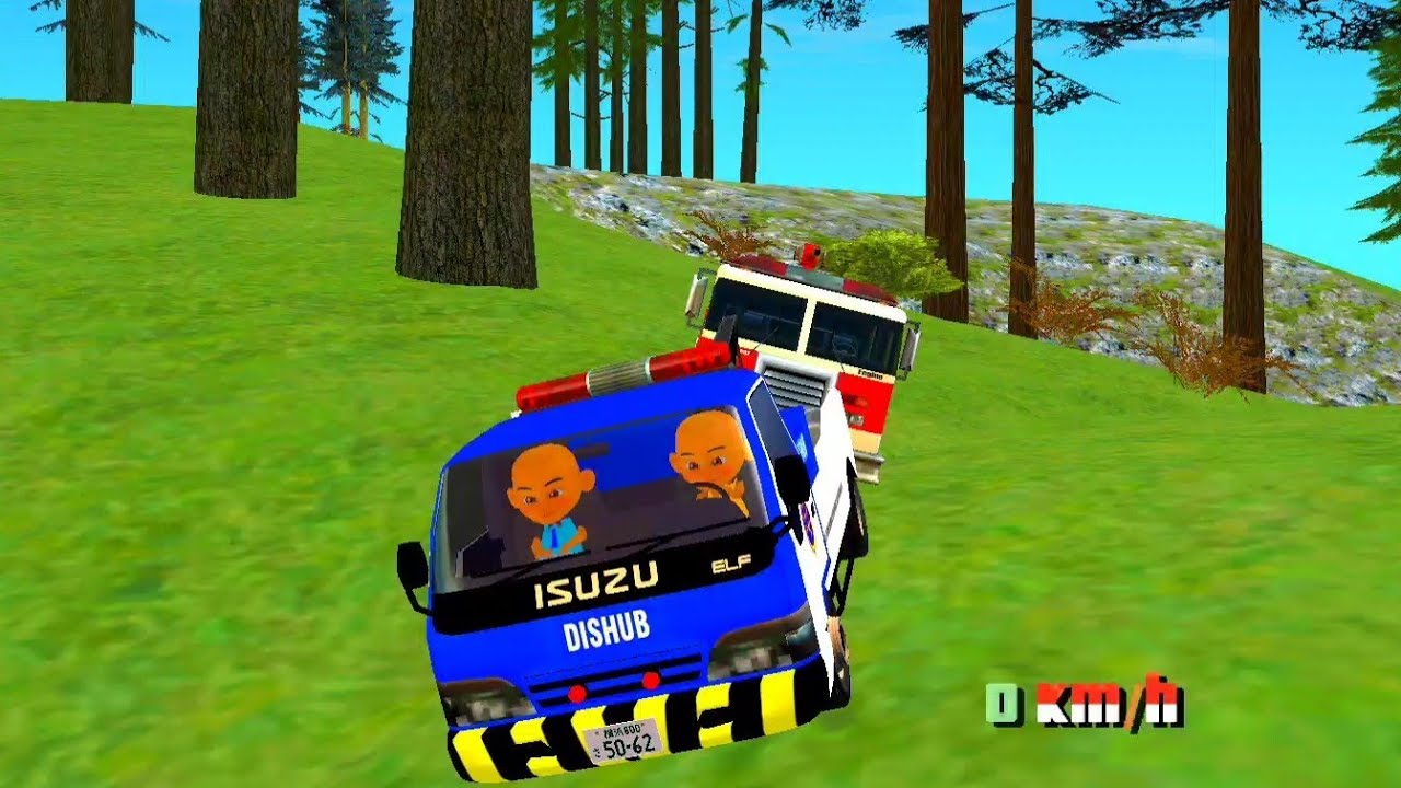 ipin minta tolong Upin derek Truk pemadam Miliknya yang mogok di Hutan😂 Nuary TV❤