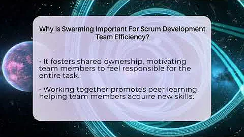 Why Is Swarming Important For Scrum Development Team Efficiency? - The Project Manager Toolkit