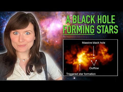 A supermassive black hole FORMING new stars! | Positive and negative black hole feedback