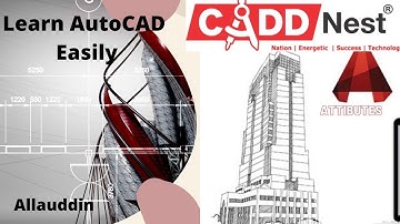 CADD NEST//HOW USE ATTRIBUTES IN AUTO CAD//ALLAUDDIN//CADD NEST MALLESHWARAM