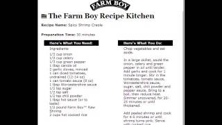 Farm Boy Commercial: Spicy Shrimp Creole