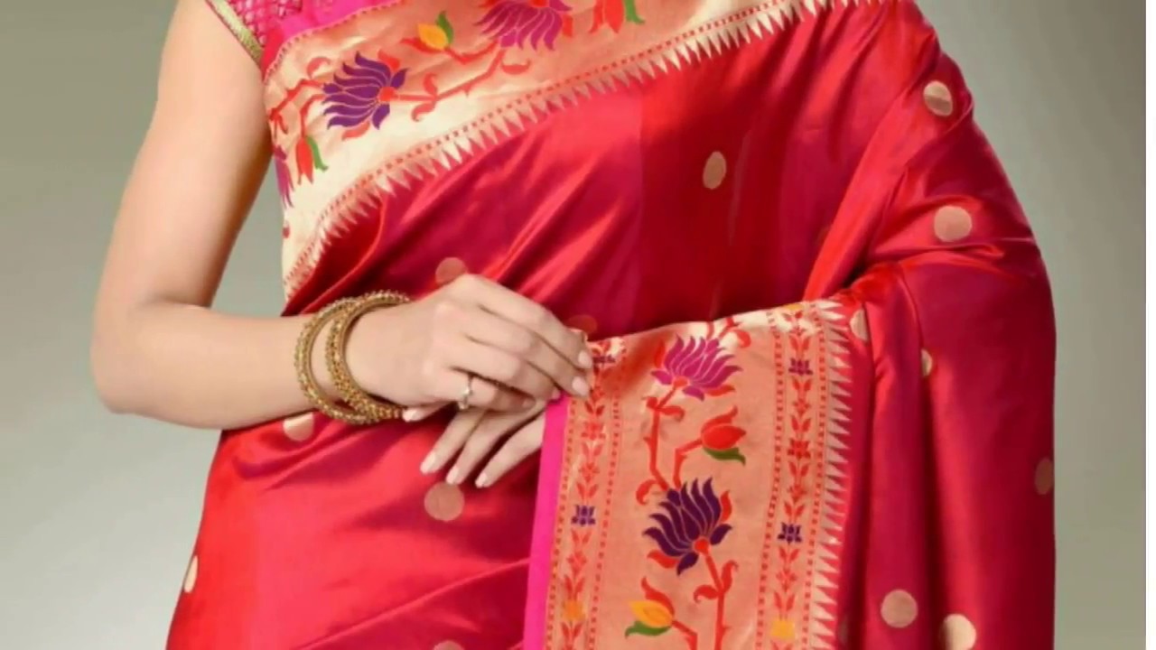 Paithani Saree Makeup Latest Fashhion Saree Blouse Designs Youtube