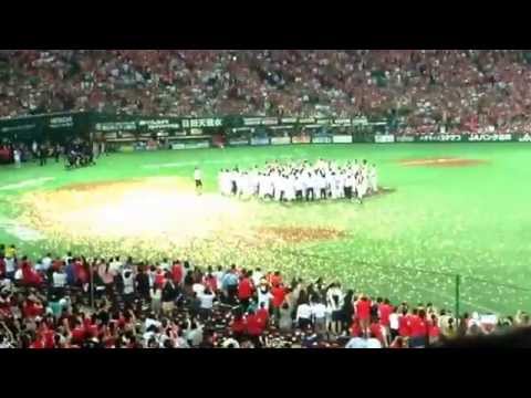 2014ホークス胴上げ 一塁側