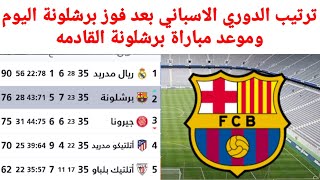 ترتيب الدوري الاسباني بعد فوز برشلونة اليوم وانتهاء مباريات اليوم الاثنين في الجولة 35