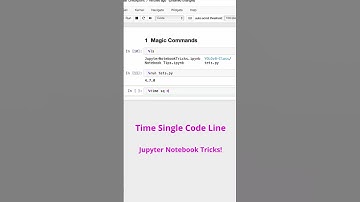 Magic Commands  in Jupyter Notebook - Jupyter Tips & Tricks #jupyternotebook