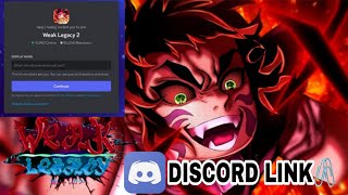 Weak Legacy 2 Discord Server Link 2025 | Join  Roblox Community!