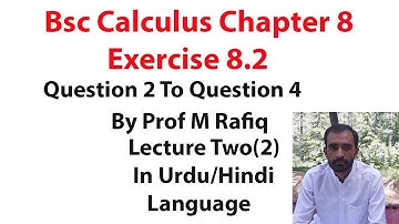 analytic geometry II  bsc calculus chapter 8 Exercise. 8.2 || Lecture 2