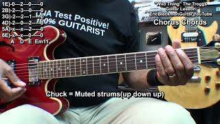 WILD THING The Troggs Guitar Lesson - 4  Open Chords - @EricBlackmonGuitar