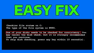 How To Fix One of Your Disks Needs to Be Checked for Consistency