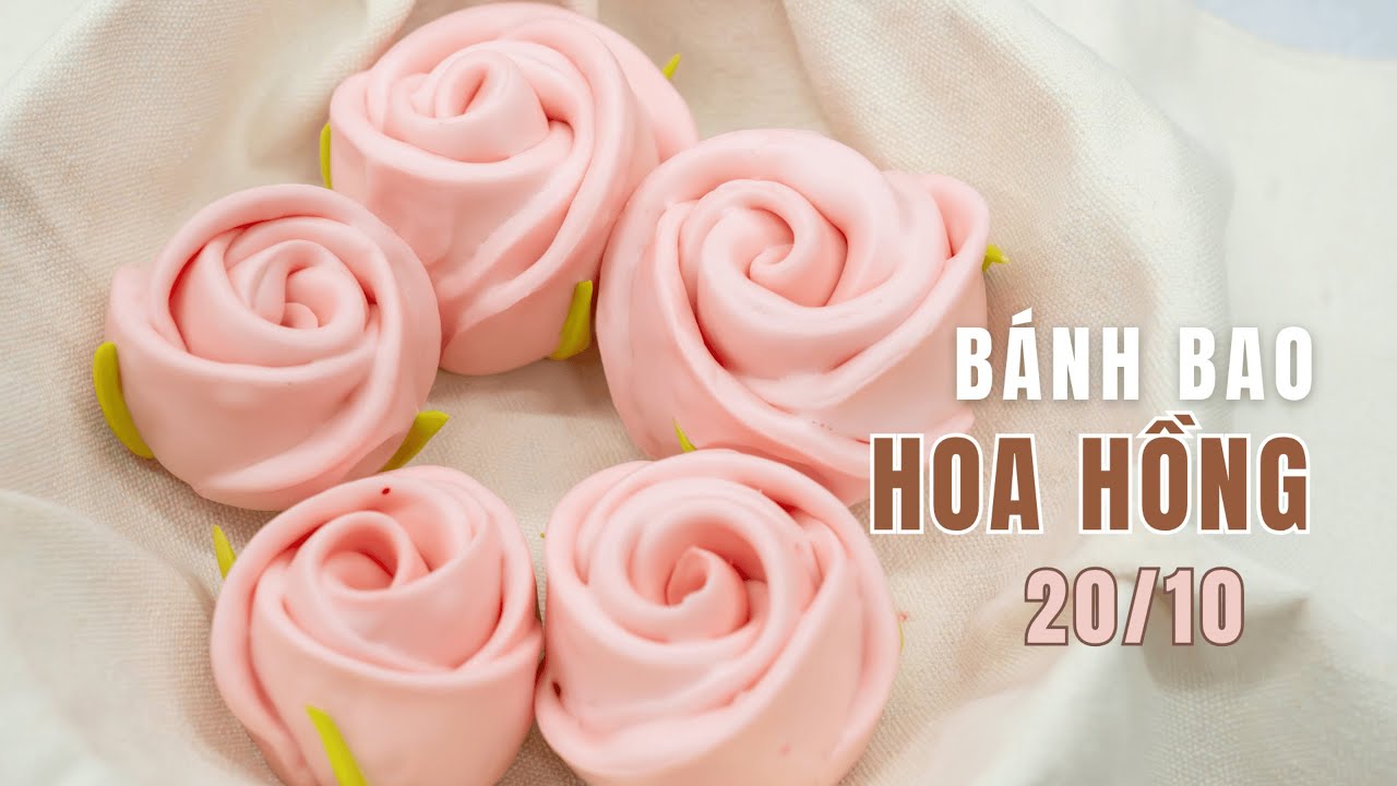 Cách Làm Bánh Bao Hoa Hồng Đẹp Mềm Mịn | Hướng Dẫn Tạo Hình Bánh Bao Nghệ Thuật