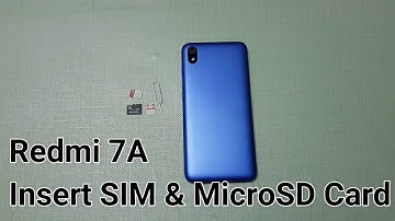 Redmi 7A Insert Dual SIM & MicroSD Card