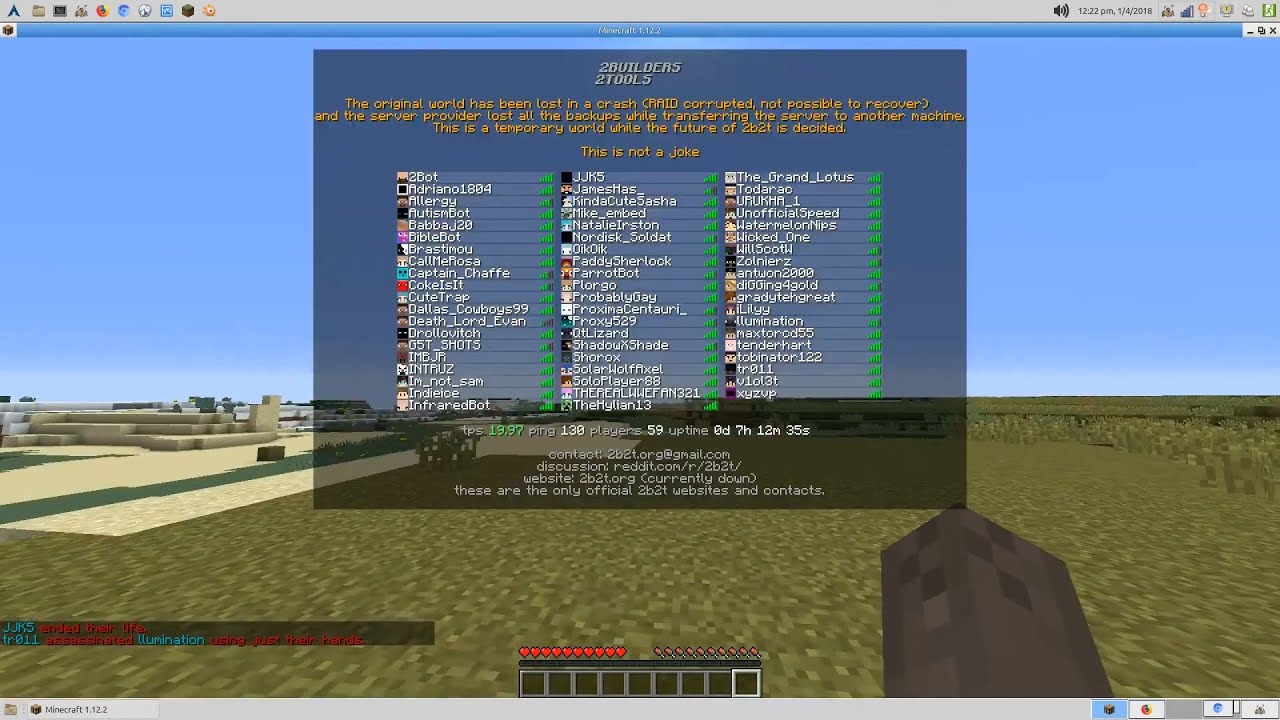 2b2t Deleted 2018 Video: April 1st, 2018 (Part 2 - Featuring Sato86)