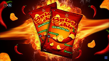 Chips Packaging Design | Adobe illustrator and Photoshop | Tutorial in HINDI / हिंदी में