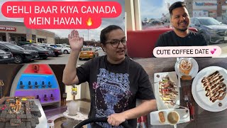 PEHLI BAAR KIYA CANADA MEIN HAVAN 🇨🇦🔥|| CUTE COFFEE DATE WITH TYAGI JI AND VEDA || ROHINIDILAIK