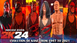 WWE 2K24 - Evolution of Kane From 1997 to 2021 w/ Entrance Themes! - New WWE 2K24 Mods